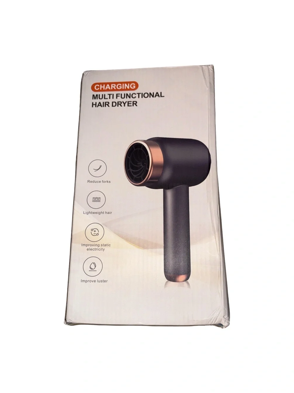 🏡 NIB Multi-Functional Charging Hair Dryer - Black & Rose Gold